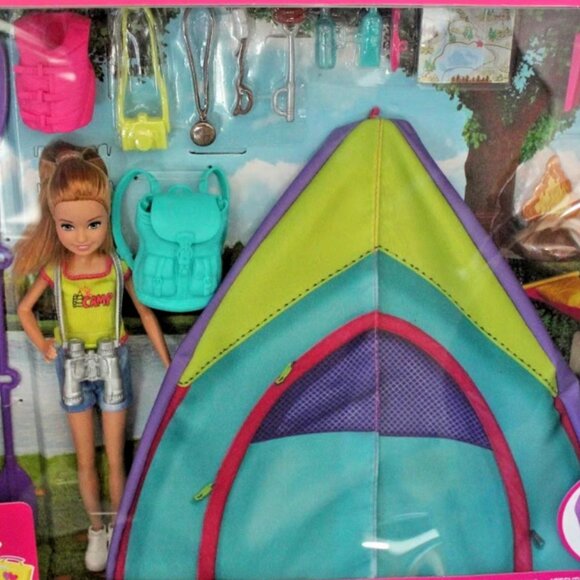 BARBIE TEAM STACIE Camping Set With Doll New In Box Tent Camping Accessories. - Picture 2 of 6